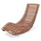 Costway 1/2 PCS Outdoor Acacia Wood Rocking Chair with Widened Slatted Seat and High Back